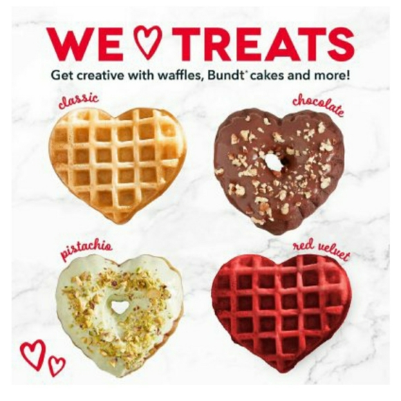 NIB Mini Heart Waffle Maker, Warranty, - Picture 2 of 11